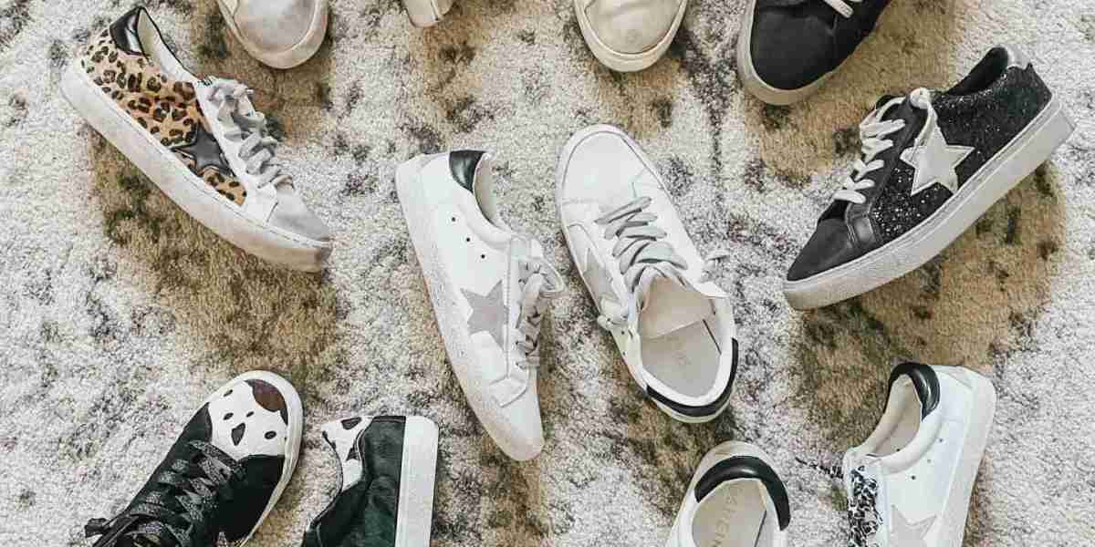 Our Ball Star sneakers have an Golden Goose Shoes American college vibe